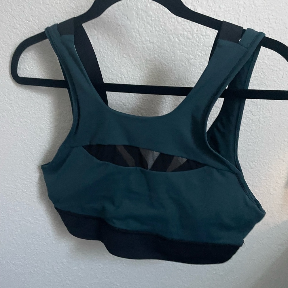 lululemon athletica Deep Teal and Black Sports Bra